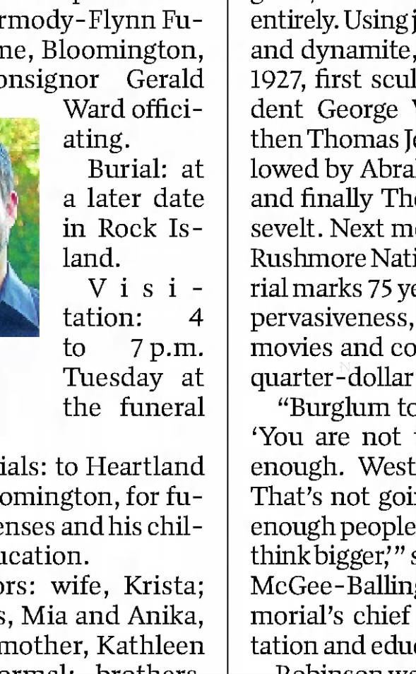 Clipping from The Pantagraph